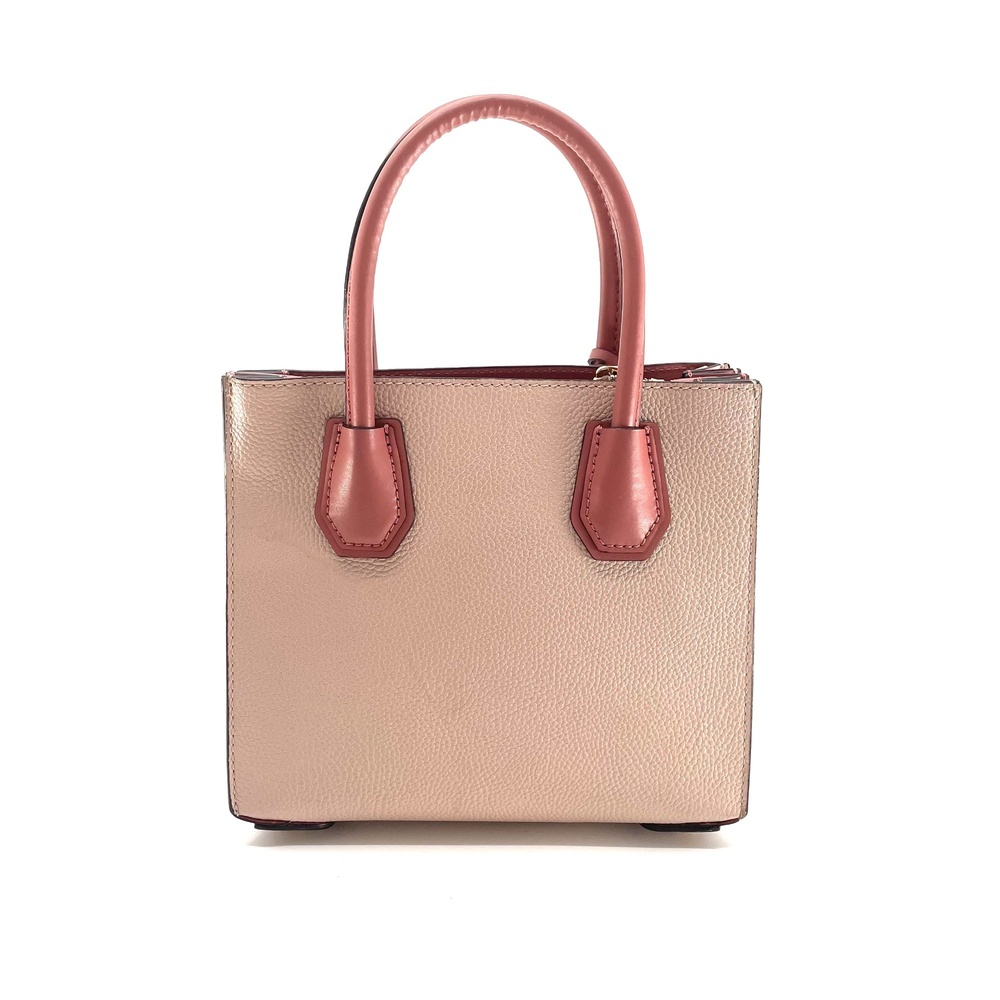 Michael Kors Mercer Satchel Messenger Pebbled Leather Bag in Pale Lilac - Picture 2 of 10